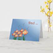 Father's Day Fish Family Karte (Gelbe Blume)