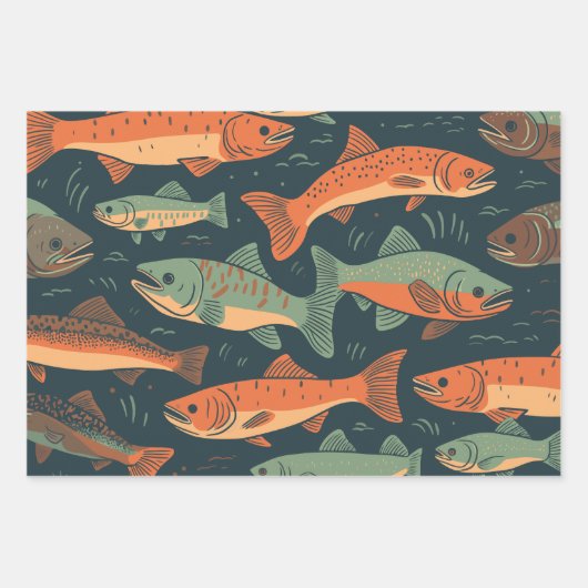Father's Day Fish Geschenkpapier Set (Vorderseite 2)