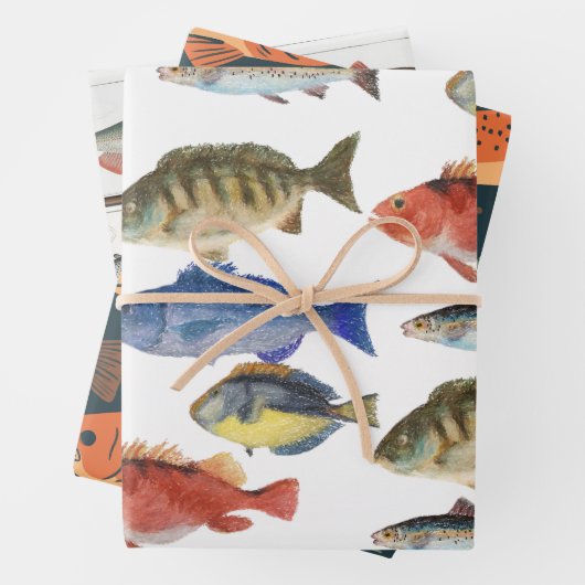 Father's Day Fish Geschenkpapier Set (Beispiel)