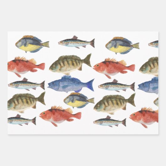 Father's Day Fish Geschenkpapier Set (Vorderseite)