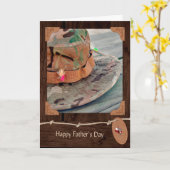 Father's Day Fishing Hats Karte (Gelbe Blume)