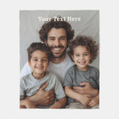 Fathers Day Fleece Blanket Custom Photo Text Gifts (Vorderseite)
