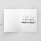 Father's Day for dad with baby in Heaven Karte (Innenseite)
