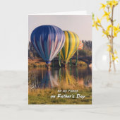 Father's Day for Friend Hot Air Balloons Splash Karte (Gelbe Blume)