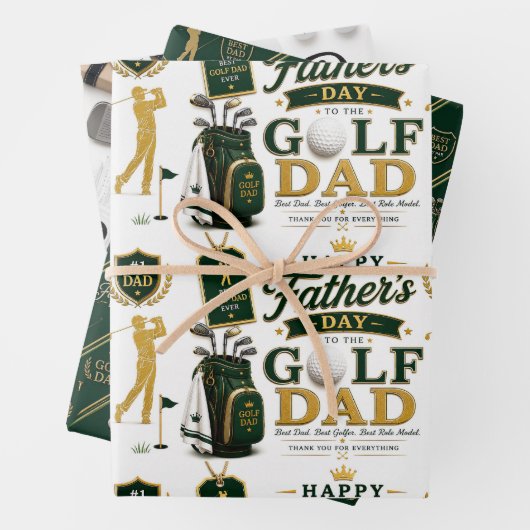 Father's Day for Golf Dad Geschenkpapier Set (Beispiel)