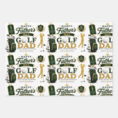 Father's Day for Golf Dad Geschenkpapier Set (Vorderseite)