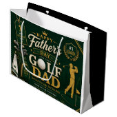 Father's Day for Golf Dad Große Geschenktüte (Vorderseite Schrägansicht)