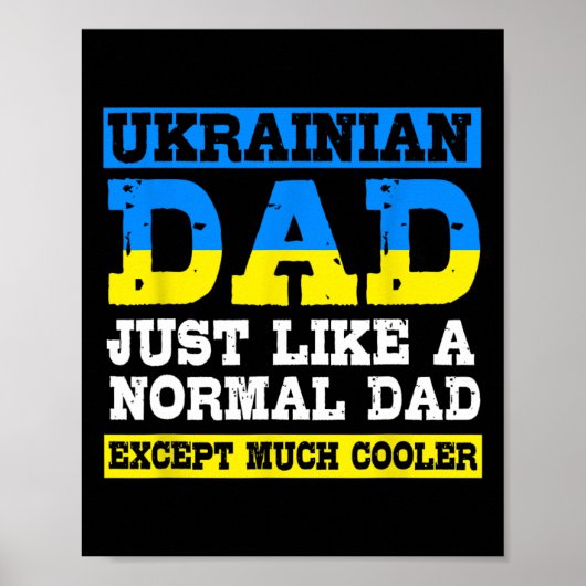 Fathers Day For Men Funny Ukrainian Dad  Poster (Vorne)