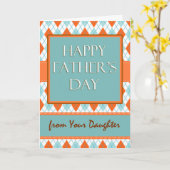Father's Day from Your Daughter, Argyle Design Karte (Gelbe Blume)