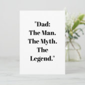 Father's Day Gift Card Karte (Stehend Vorderseite)