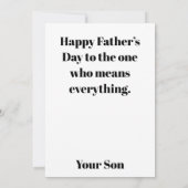 Father's Day Gift Card Karte (Rückseite)