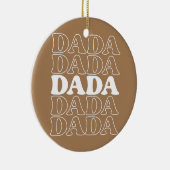 Fathers Day Gift Dada Geschenk Vater Dada Keramik Ornament (Rechts)