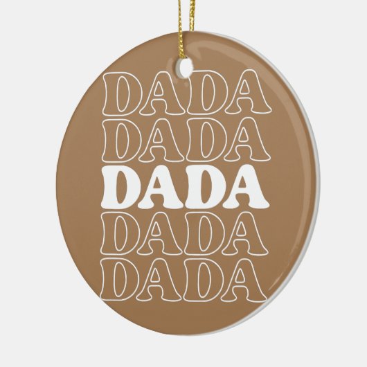Fathers Day Gift Dada Geschenk Vater Dada Keramik Ornament (Links)