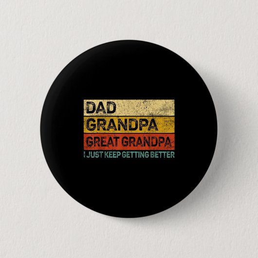 Fathers Day Gift From Grandkids Dad Grandpa Great Button (Vorderseite)