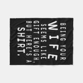 Father's Day Gift From Wife To Husband Sarcastic Q Fleecedecke (Vorderseite (Horizontal))