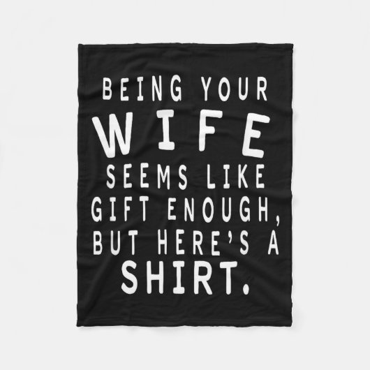 Father's Day Gift From Wife To Husband Sarcastic Q Fleecedecke (Vorderseite)