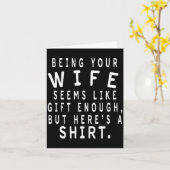 Father's Day Gift From Wife To Husband Sarcastic Q Karte (Gelbe Blume)