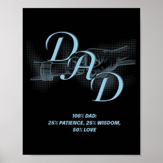 Father's Day Gift – Patience Wisdom Love Dad Quote Poster (Vorne)