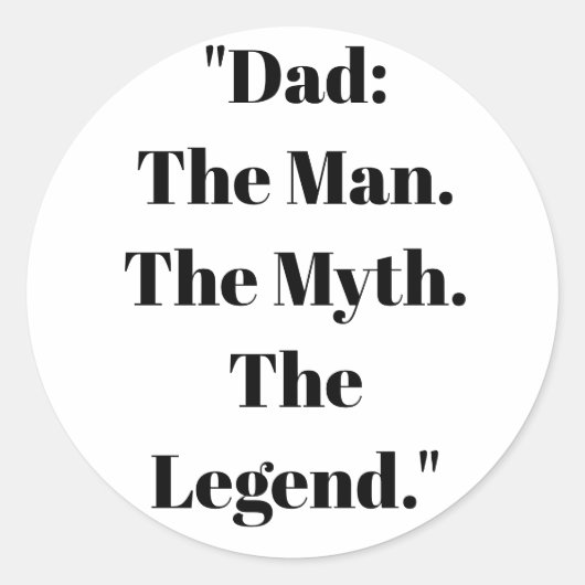 Father's Day Gift Sticker (Vorderseite)