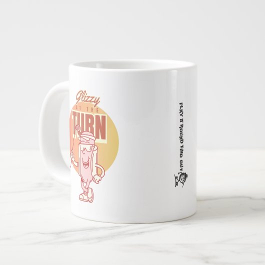 Fathers Day Golf Dad Funny Glizzy At The Turn Hot Jumbo-Tasse (Vorderseite Links)