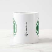 Fathers Day Golf Dad Green Script Circle Monogram Jumbo-Tasse (Vorderseite)