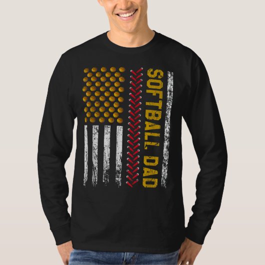 fathers day greatest best softball dad daddy fathe T-Shirt (Vorderseite)