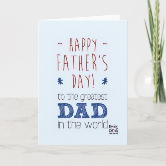 Father's Day - Greatest Dad Karte (Vorderseite)