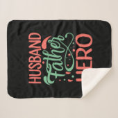 Father's Day Husband Father Hero Sherpadecke (Vorderseite (Horizontal))