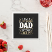 Father's Day I Am A Electrician Dad Serviette (Beispiel)