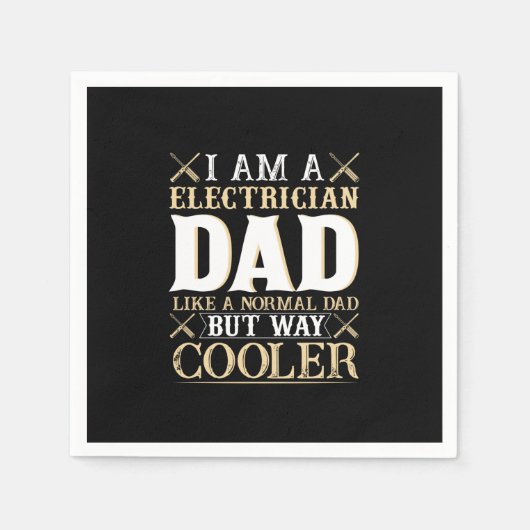 Father's Day I Am A Electrician Dad Serviette (Vorderseite)