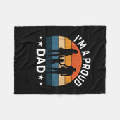 Father's Day I Am A Proud Dad Fleecedecke (Vorderseite (Horizontal))