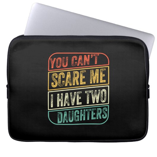 Father's Day I Have Two Daughters Laptopschutzhülle (Vorderseite)