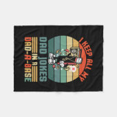 Father's Day I Keep All My Daddy Jokes Fleecedecke (Vorderseite (Horizontal))