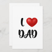 Father's Day I Love Dad Heart Explosion Gift Dankeskarte (Vorne/Hinten)