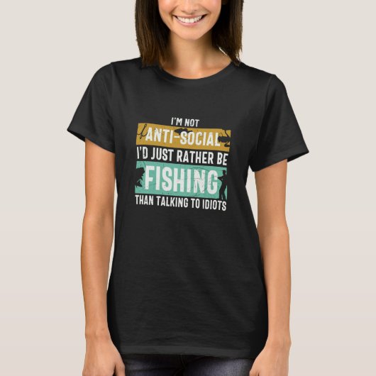 Father's Day I'd Rather Be Fishing Fisherman T-Shirt (Vorderseite)