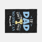 Father's Day If My Dad Can Not Fix It Fleecedecke (Vorderseite (Horizontal))