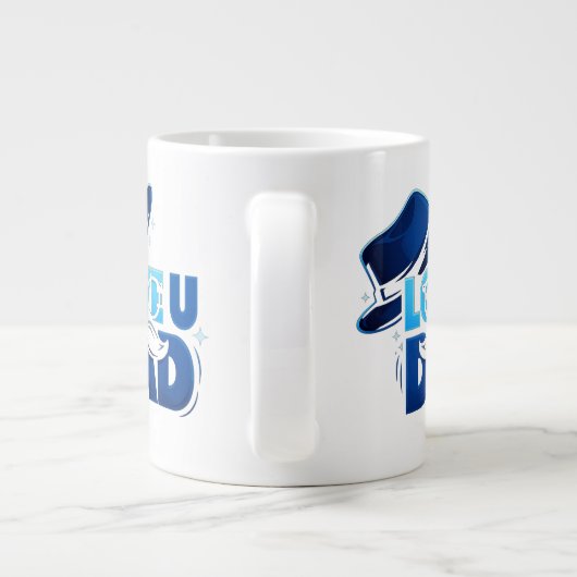 father's day Jumbo-Tasse (Rückseite)
