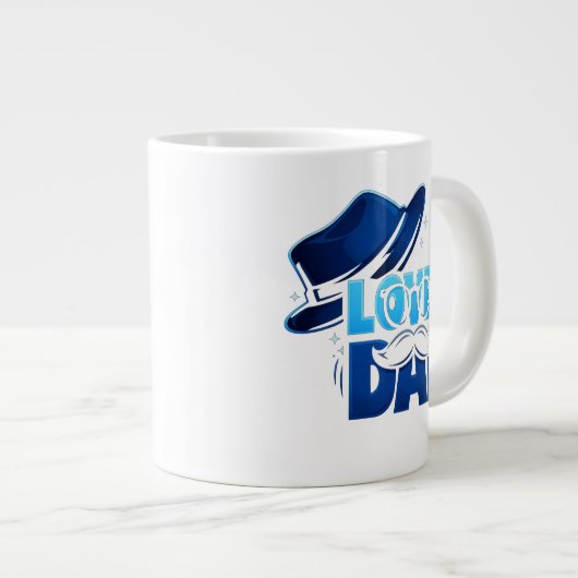 father's day Jumbo-Tasse (Vorderseite Rechts)