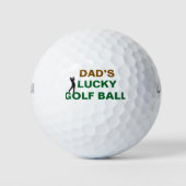 Fathers Day Lucky Golf Dad Name Design Golfball (Vorderseite)