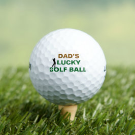 Fathers Day Lucky Golf Dad Name Design Golfball