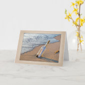 Father's Day Message in a Bottle Karte (Gelbe Blume)