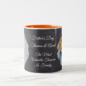 Father's Day Mugs Full Photo Personalized Zweifarbige Tasse (Mittel)