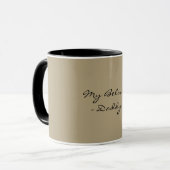 Fathers Day,My Beloved Daddy,Modern , Simple Espre Tasse (Vorderseite Links)