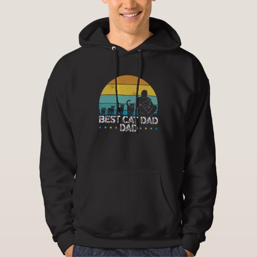 Fathers Day Papa Best Cat Dad Ever Fatherhood Dadd Hoodie (Vorderseite)