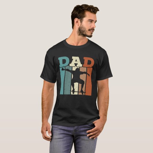 Fathers Day Papa Best Dad Ever Fatherhood Skater D T-Shirt (Vorne ganz)