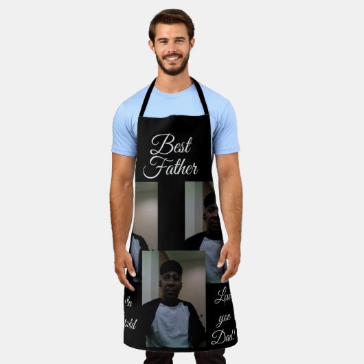 Fathers Day PERSONALIZED All-Over Print Apron Schürze (Getragen)