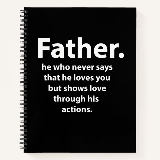 Fathers Day Quote Typography Happy Fathers Day Notizblock (Vorderseite)