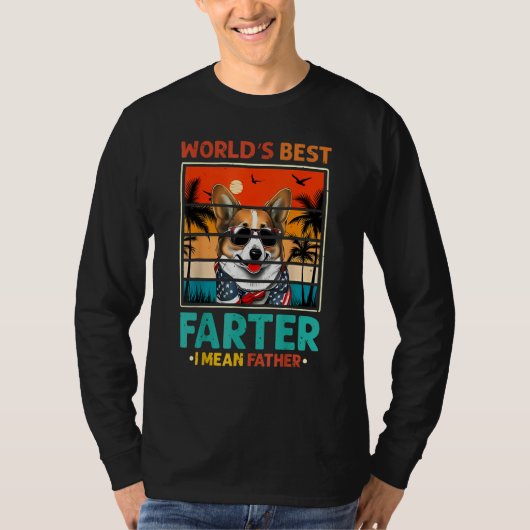 Father's Day Retro Dad World's Best Farter I Mean T-Shirt (Vorderseite)
