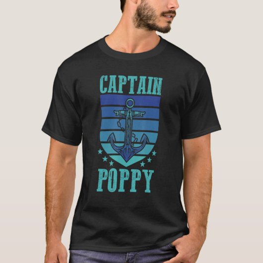 Father's Day Seafarer Daddy Boater Papa Captain T-Shirt (Vorderseite)