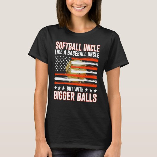 Father's Day  Softball Uncle Like A Baseball Uncle T-Shirt (Vorderseite)